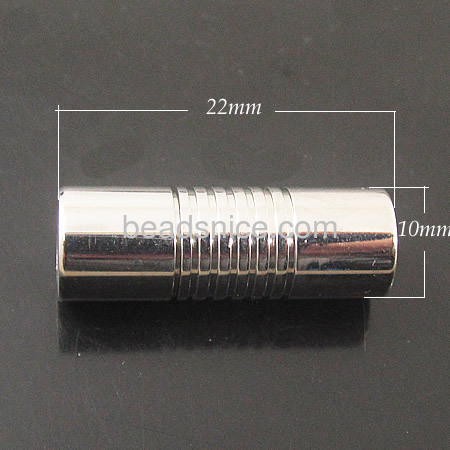 Strong magnetic jewelry clasp cylinder clasp fit 3mm cord wire thread bracelets DIY wholesale jewelry findings stainless steel