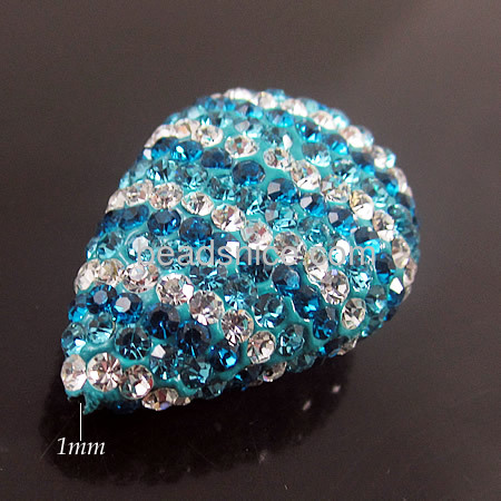 Diy bracelet clay beads with rhinestone colorful bead for jewelry making supplies