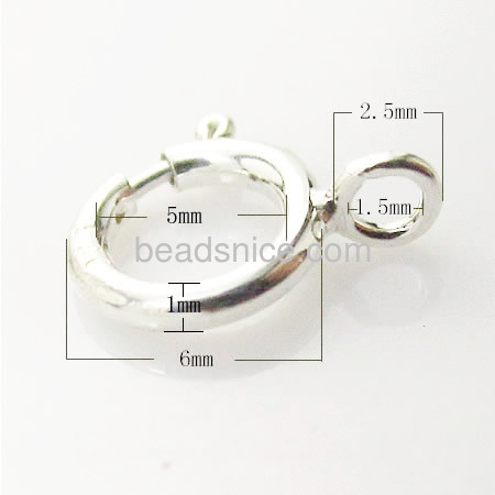 Silver 925 Spring Rings Clasps