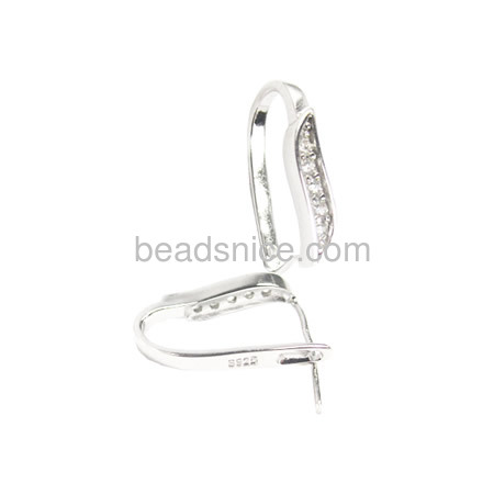 0.6mm rough pendant clip with ZC 925 sterling silver