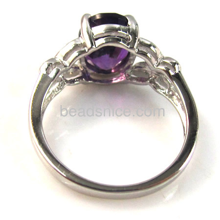 Fine Jewelry 1.5ct NATURAL Amethyst Ring 925 Sterling Silver   size:7