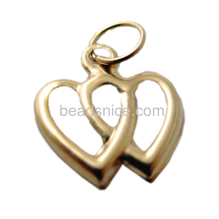 14k gold filled heart charm pendant
