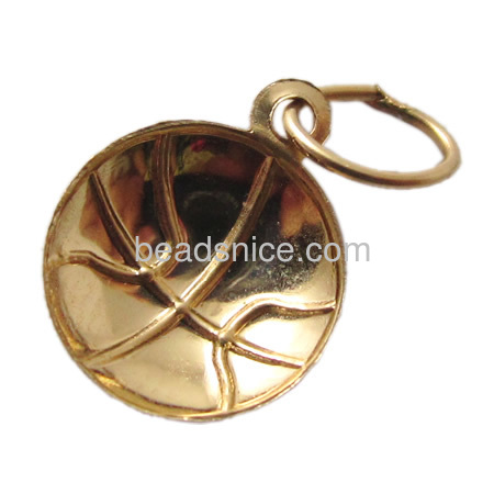 14k gold filled football charm pendant