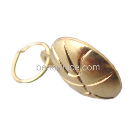 14k gold filled football charm pendant