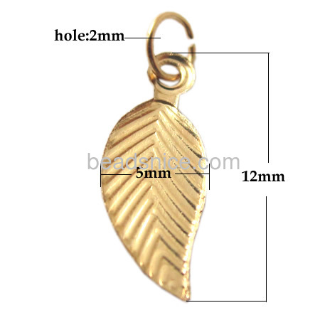 14K Gold filled leaf charm Pendant