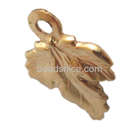 14K Gold Filled leaf Charm Pendant