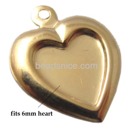 14K gold filled  heart charm pendant