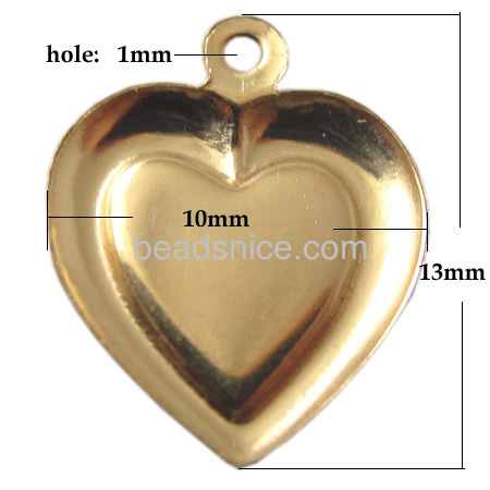 14K gold filled  heart charm pendant