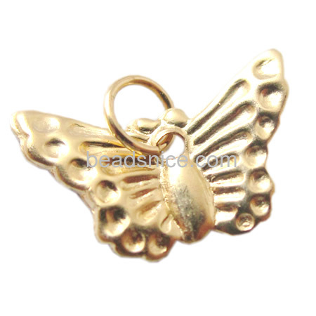 14K Gold filled butterfly  charm pendant with Jump Ring