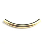 Gold filled tube beads  curved smooth