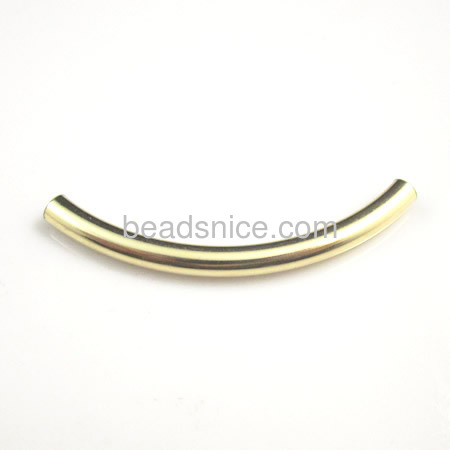 Gold filled curved tube liquid arch moon elbow tube findings