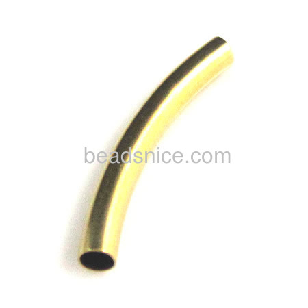 Gold filled tube beads, straight, smooth