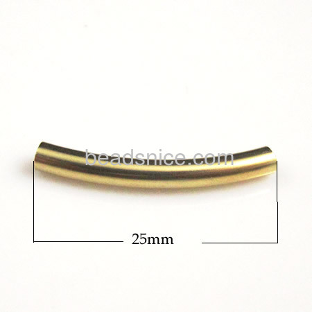 Gold filled tube beads, straight, smooth