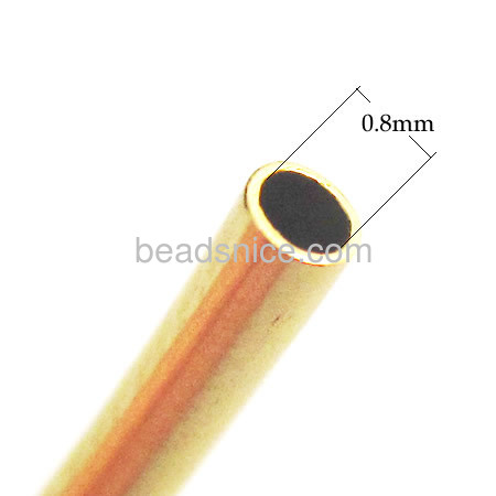 Gold-filled tube beads curved  smooth