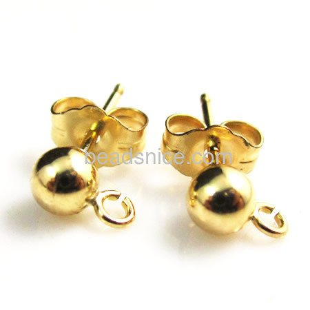 Gold Filled Stud Earrings Ball Post & Backs