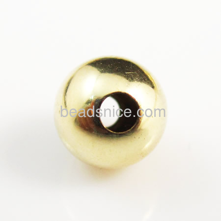Gold filled round seamless ball beads jewelry