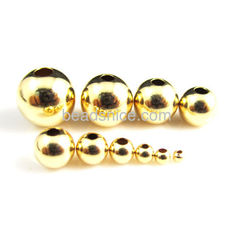 Gold filled round seamless ball beads jewelry