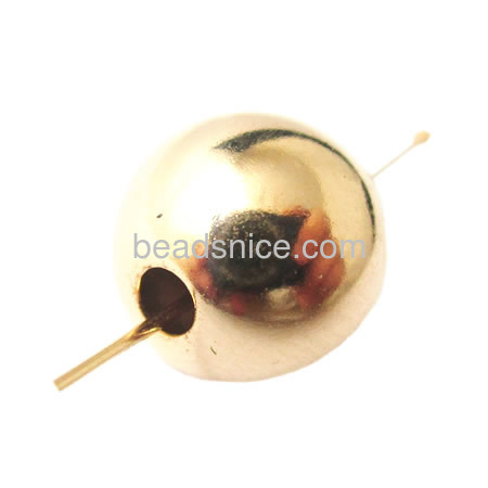 Smooth round seamless gold filled bead