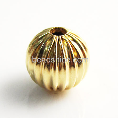 Yellow Gold filled Corrugated beads GF 14/20