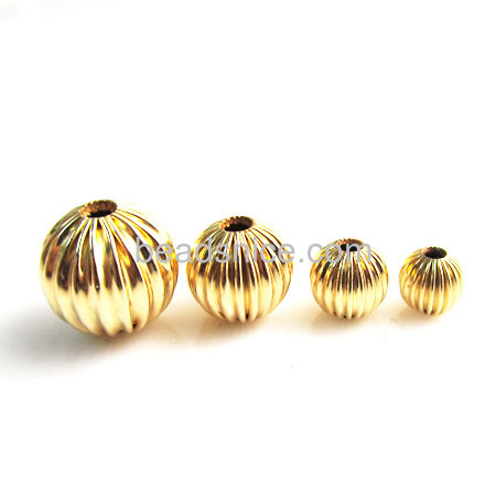 Gold Filled Corrugated  Beads