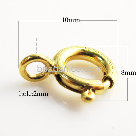 Gold Filled Spring Ring with Closed Ring