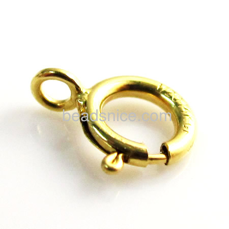 Gold filled spring ring clasp closed jump ring