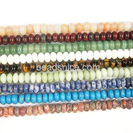 Gemstone Beads  Rondelle   mixed color,