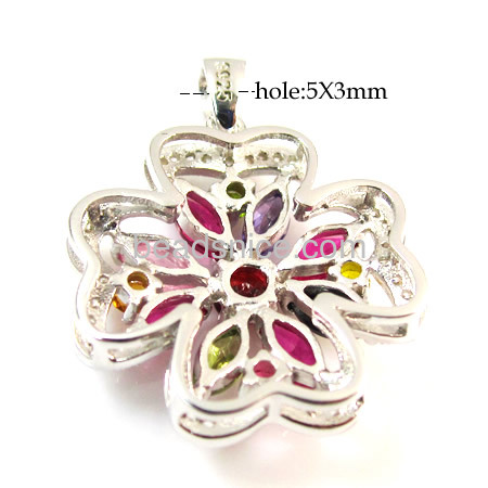 Fashion jewelry pendant of lucky  sterling silver 925  pendant with zircon