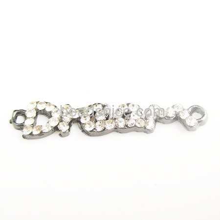 new style letter rhinestones connector