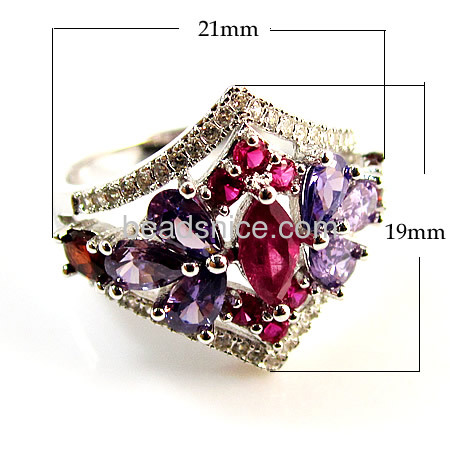 New women fashion jewelry zircon ring in 925 silver