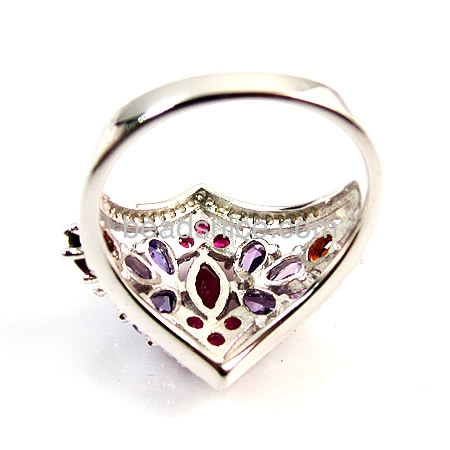 New women fashion jewelry zircon ring in 925 silver