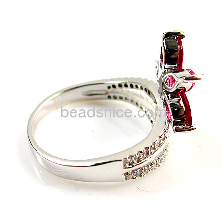 Elegant genuine clear 9 25 sterling silver ring in fashion jewelry with zircon