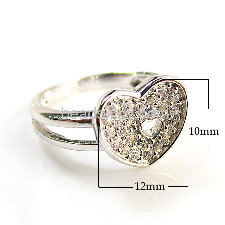 925 Sterling silver clear zircon fancy gorgeous bridal ring