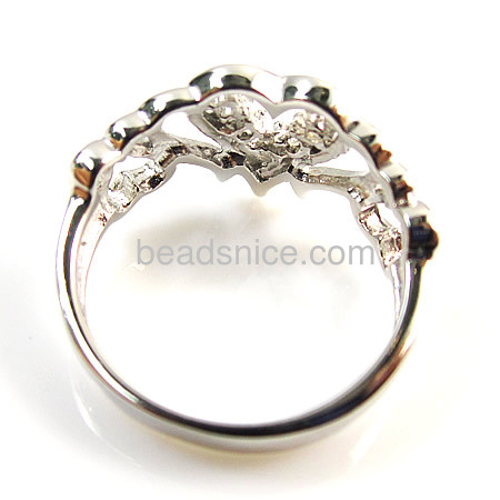 925 Sterling silver clear zircon ring the ture love