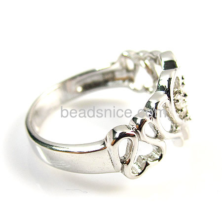 925 Sterling silver clear zircon ring the ture love
