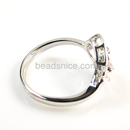 925 Sterling silver clear zircon heart  ring the ture love