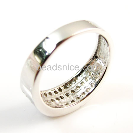 925 Sterling silver clear zircon ring