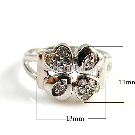 Flower 925 silver rings of fine jewelry