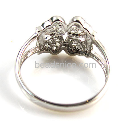 Flower 925 silver rings of fine jewelry