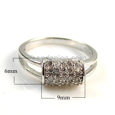 Top quality 925 silver jewelry ring zircon women&men finger ring