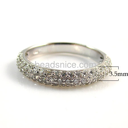 Top quality 925 silver jewelry ring zircon