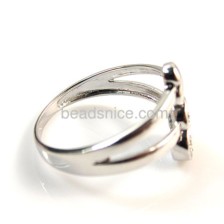 925 Sterling Silver Vintage Ring For Pretty Womens double Heart