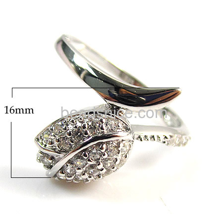 Sterling silver 925 zircon rings for fine jewelry