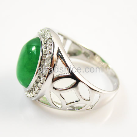 925 Sterling silver malaysian jade rings