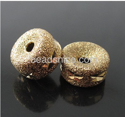 Cheap wholesale spacer brass beads for women rondelle shaped