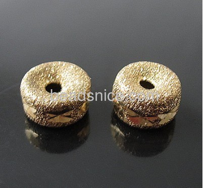 Cheap wholesale spacer brass beads for women rondelle shaped