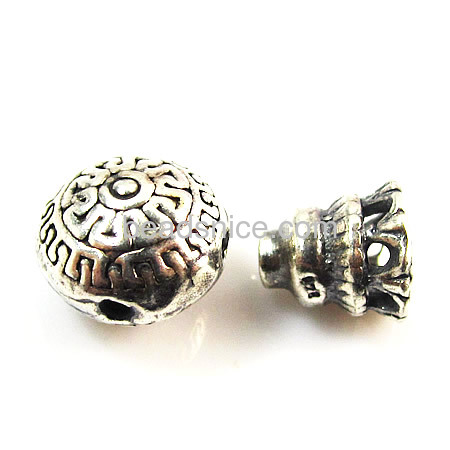 925 sterling silver three hole beads with caps for antique jewelry ending