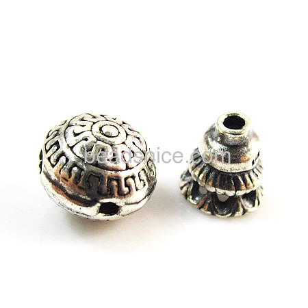 925 sterling silver three hole beads with caps for antique jewelry ending