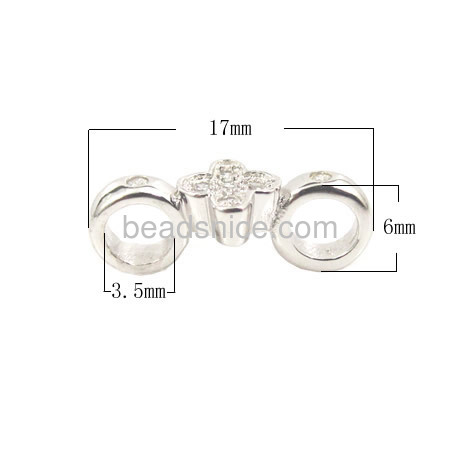 Wholesale sacer beads silver 925 with zircon