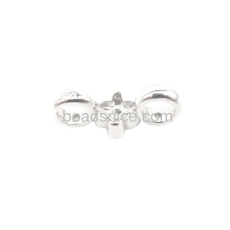 Spacer beads silver 925 with zircon
